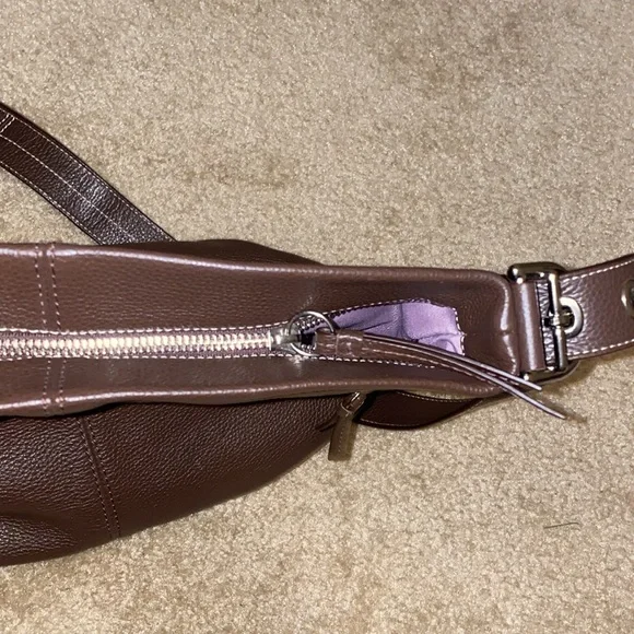 Coach Brown Leather Shoulder Bag with Hobo Silhouette - Picture 12 of 16